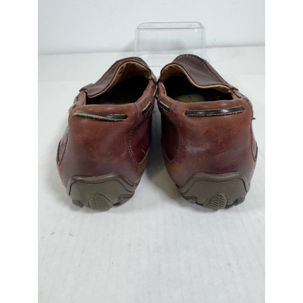 Sperry Top-Sider Loafers Men 9.5M Brown Leather Slip-On Moc Toe Preppy Boat Shoe